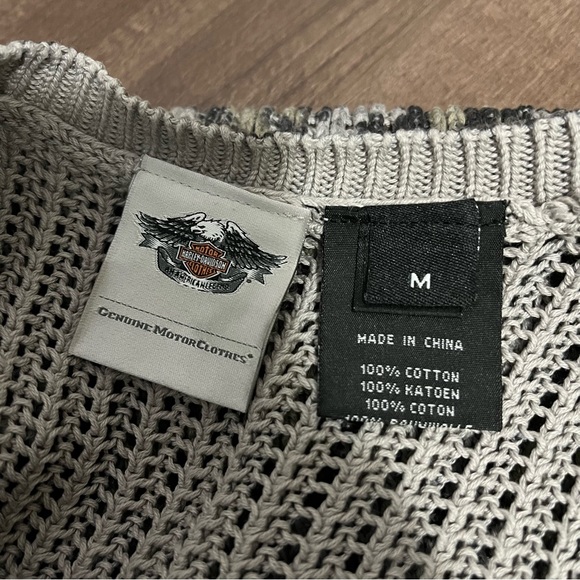 Harley-Davidson Camo Skulls Knit Crochet Tank Top - Picture 6 of 8